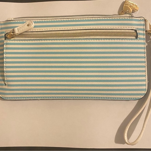 Betsey Johnson Crab jeweled striped wristlet - Picture 3 of 9